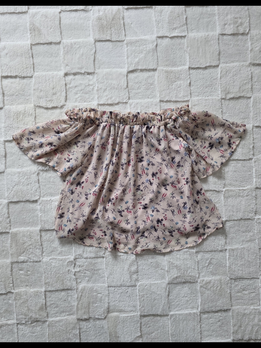 Sienna Sky Blush Floral Off-Shoulder Top